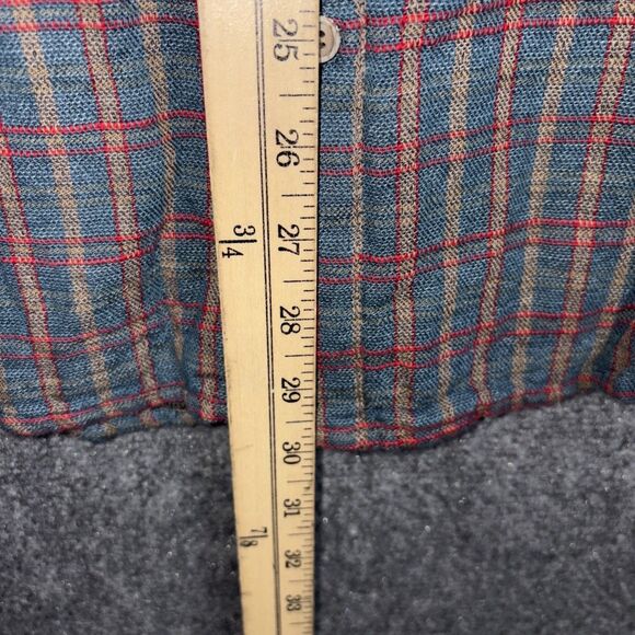 Carbon 2Cobalt Shirt Mens XL Blue Plaid double Cloth Woven - Picture 4 of 7